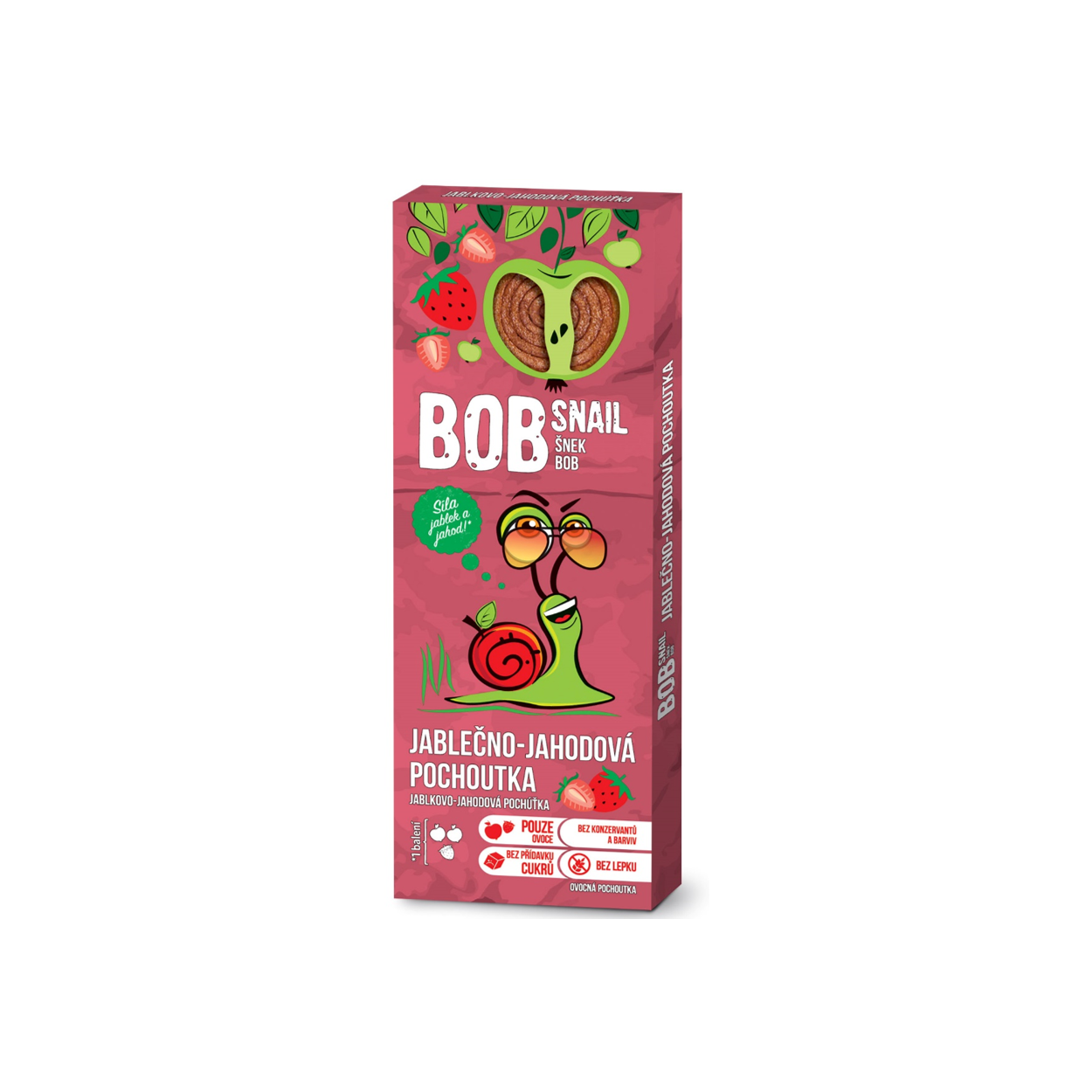 Šnek Bob apple-strawberry rolls